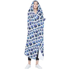 Blue Snake Wearable Blanket by DinkovaArt