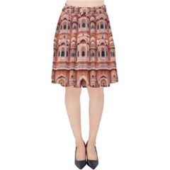 Rajasthan Hawa Mahal Velvet High Waist Skirt by designsbymallika