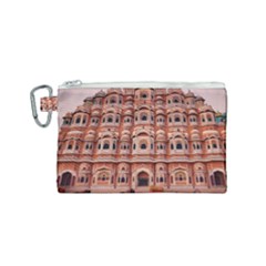 Rajasthan Hawa Mahal Canvas Cosmetic Bag (small) by designsbymallika