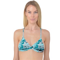 Fluid Turquoise Reversible Tri Bikini Top by DinkovaArt