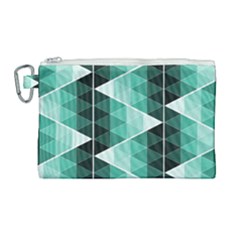 Triangles Pyramid Geometric Pattern Canvas Cosmetic Bag (large) by Sabxi