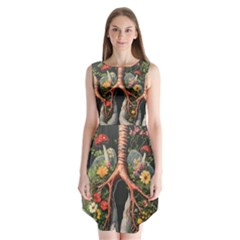 Lungs Health Sleeveless Chiffon Dress   by Sabxi