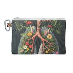 Lungs Health Canvas Cosmetic Bag (large) by Sabxi