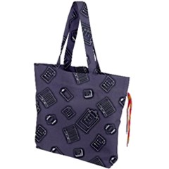 Background Wallpaper Pattern Notes Drawstring Tote Bag by Sabxi