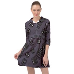 Background Wallpaper Pattern Notes Mini Skater Shirt Dress by Sabxi