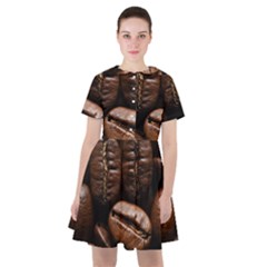 Coffee Beans Sailor Dress by Sabxi