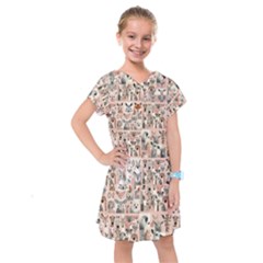 Mix Animals Kids  Drop Waist Dress by DinkovaArt