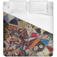 Background Embroidery Pattern Stitches Abstract Duvet Cover (king Size) by Ket1n9