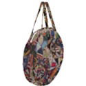 Background Embroidery Pattern Stitches Abstract Giant Round Zipper Tote View3