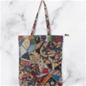 Background Embroidery Pattern Stitches Abstract Double Zip Up Tote Bag View1