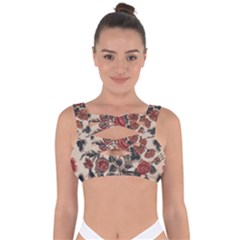 Beautiful Flowers Bandaged Up Bikini Top by DinkovaArt
