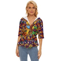 Grateful Dead Psychedelic Bears Lightweight Drawstring Hooded Top by Tsamara
