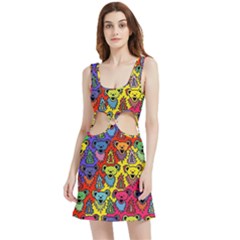 Grateful Dead Jam Bears Velour Cutout Dress by Tsamara