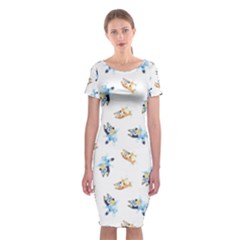 Bluey Pattern Classic Short Sleeve Midi Dress by avitendut