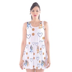 Bluey, Bluey Merch, Bluey Pattern, Bluey Bluey, Bingo, Bluey Design, Bluey Dog Scoop Neck Skater Dress by avitendut
