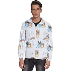 Bluey, Bluey Merch, Bluey Pattern, Bluey Bluey, Bingo, Bluey Design, Bluey Dog Men s High Neck Windbreaker by avitendut