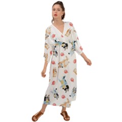 Bluey, Bluey Merch, Bluey Pattern, Bluey Bluey, Bingo, Bluey Design, Bluey Dog Grecian Style  Maxi Dress by avitendut