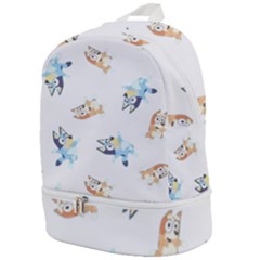 Bluey, Bluey Merch, Bluey Pattern, Bluey Bluey, Bingo, Bluey Design, Bluey Dog Zip Bottom Backpack by avitendut