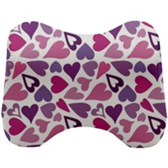 Heart Pattern Repetition Background Head Support Cushion by Tsamara