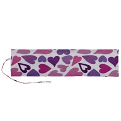 Heart Pattern Repetition Background Roll Up Canvas Pencil Holder (l) by Tsamara