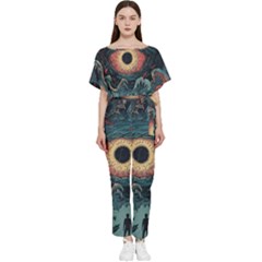 Monsters Nightmare Batwing Lightweight Chiffon Jumpsuit by Tsamara