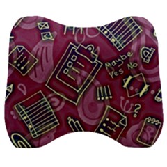 Abstract Art Pattern Design Background Velour Head Support Cushion by Grandong