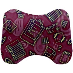 Abstract Art Pattern Design Background Head Support Cushion by Grandong