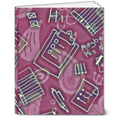 Abstract Art Pattern Design Background 8  X 10  Hardcover Notebook by Grandong