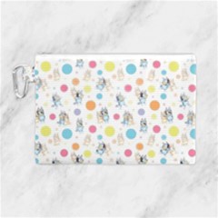 Bluey, Bluey Merch, Bluey Pattern, Bluey Bluey, Bingo, Bluey Design, Bluey Dog Canvas Cosmetic Bag (large) by avitendut