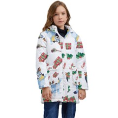 Bluey, Bluey Merch, Bluey Pattern, Bluey Bluey, Bingo, Bluey Design, Bluey Dog Kids  Hooded Longline Puffer Jacket by avitendut