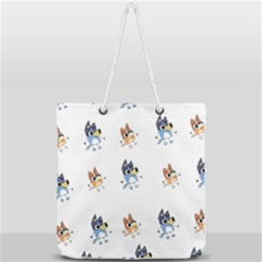 Bluey, Bluey Merch, Bluey Pattern, Bluey Bluey, Bingo, Bluey Design, Bluey Dog Full Print Rope Handle Tote (large) by avitendut