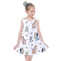 Bluey, Bluey Merch, Bluey Pattern, Bluey Bluey, Bingo, Bluey Design, Bluey Dog Kids  Summer Dress by avitendut