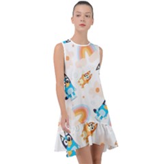 Bluey, Bluey Merch, Bluey Pattern, Bluey Bluey, Bingo, Bluey Design, Bluey Dog Frill Swing Dress by avitendut