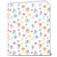 Bluey, Bluey Merch, Bluey Pattern, Bluey Bluey, Bingo, Bluey Design, Bluey Dog 8  X 10  Hardcover Notebook by avitendut