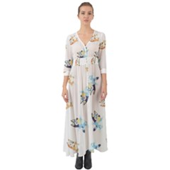 Bluey, Bluey Merch, Bluey Pattern, Bluey Bluey, Bingo, Bluey Design, Bluey Dog Button Up Boho Maxi Dress by avitendut