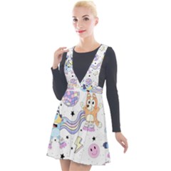 Bluey, Bluey Merch, Bluey Pattern, Bluey Bluey, Bingo, Bluey Design, Bluey Dog Plunge Pinafore Velour Dress by avitendut