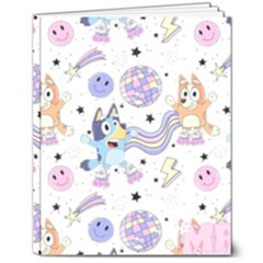 Bluey, Bluey Merch, Bluey Pattern, Bluey Bluey, Bingo, Bluey Design, Bluey Dog 8  X 10  Hardcover Notebook by avitendut