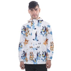 Bluey, Bluey Merch, Bluey Pattern, Bluey Bluey, Bingo, Bluey Design, Bluey Dog Men s Front Pocket Pullover Windbreaker by avitendut