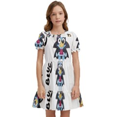 Bluey, Bluey Merch, Bluey Pattern, Bluey Bluey, Bingo, Bluey Design, Bluey Dog Kids  Puff Sleeved Dress by avitendut