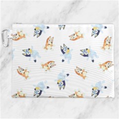 Bluey, Bluey Merch, Bluey Pattern, Bluey Bluey, Bingo, Bluey Design, Bluey Dog Canvas Cosmetic Bag (xxl) by avitendut