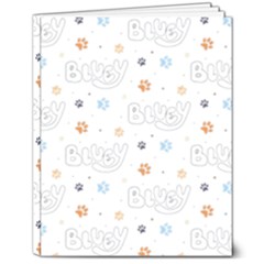 Bluey, Bluey Merch, Bluey Pattern, Bluey Bluey, Bingo, Bluey Design, Bluey Dog 8  X 10  Softcover Notebook by avitendut