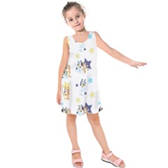 Bluey, Bluey Merch, Bluey Pattern, Bluey Bluey, Bingo, Bluey Design, Bluey Dog Kids  Sleeveless Dress by avitendut