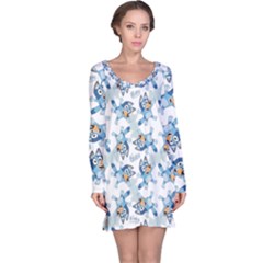 Bluey, Bluey Merch, Bluey Pattern, Bluey Bluey, Bingo, Bluey Design, Bluey Dog Long Sleeve Nightdress by avitendut
