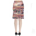 Tulips Field Tree Short Mermaid Skirt View2
