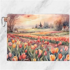 Tulips Field Tree Canvas Cosmetic Bag (xxxl) by Anend