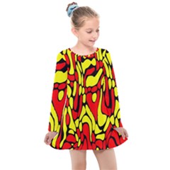 Rby 127 Kids  Long Sleeve Dress by ArtworkByPatrick