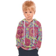 Mid Century Retro Floral 1970s 1960s Pattern 82 Kids  Overhead Hoodie by violetheavensky
