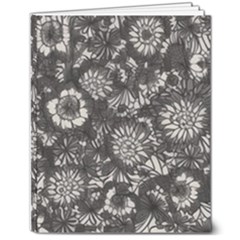 Mid Century Retro Floral 1970s 1960s Pattern 71 8  X 10  Softcover Notebook by violetheavensky