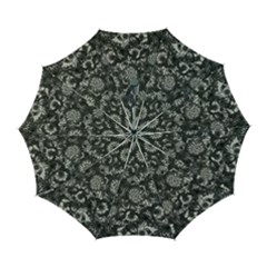Mid Century Retro Floral 1970s 1960s Pattern 71 Automatic Folding Umbrella With Case (large) by violetheavensky