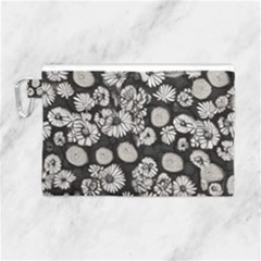 Mid Century Retro Floral 1970s 1960s Pattern 86 Canvas Cosmetic Bag (large) by violetheavensky